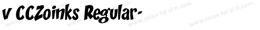 v CCZoinks Regular字体转换